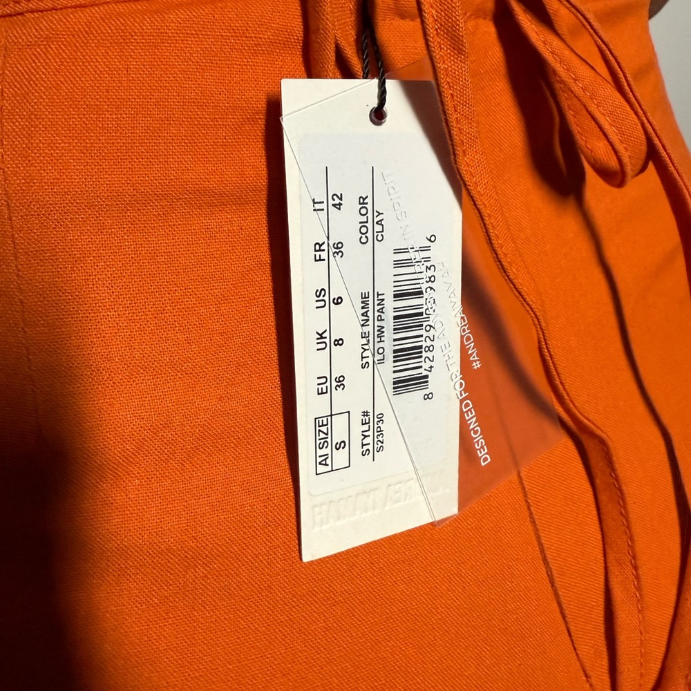 Andrea Iyamah Orange Wide-Leg Pants - Picture 3 of 7